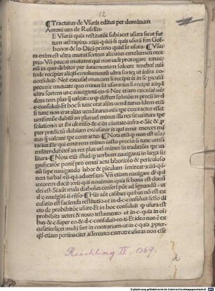 Tractatus de usuris