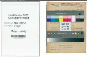 Entnazifizierung Ludwig Mader, geb. 09.02.1891 (Kaufmann)