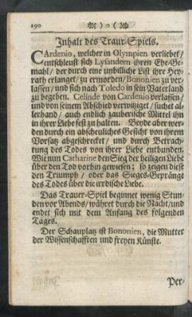 Inhalt des Traur-Spiels.