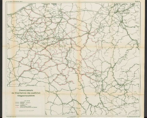 Karte 4. Übersichtskarte der Eisenbahnen des westlichen Kriegsschauplatzes.