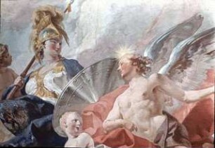 Allegorie des Krieges und Darstellung der österreichischen Militärmacht während des 7-jährigen Krieges