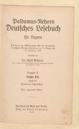 Teil 6 = Klasse 4 (7. Schuljahr), [Schülerband]: [Teil 6 = Klasse 4 (7. Schuljahr), [Schülerband]]