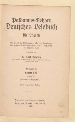 Teil 6 = Klasse 4 (7. Schuljahr), [Schülerband]: [Teil 6 = Klasse 4 (7. Schuljahr), [Schülerband]]