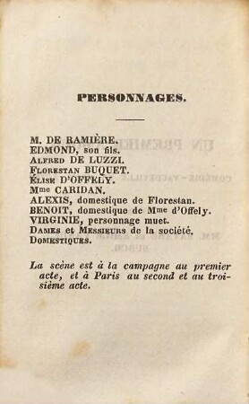 Un premier amour : [comédie-vaudeville an trois actes]