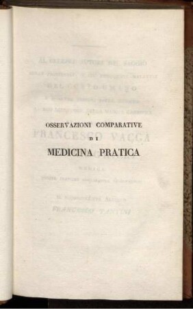 Osservazioni comparative di Medicina pratica