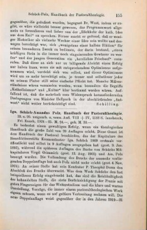 155-157 [Rezension] Handbuch der Pastoraltheologie