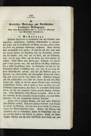 Kritische Beiträge zur Geschichte berühmter Pädagogen