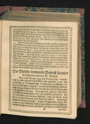 Der Vierdte vermeinte Beweiß beruhet in folgenden worten D. Gedicci.