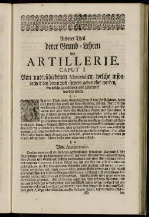 Anderer Theil derer Grund-Lehren der Artillerie