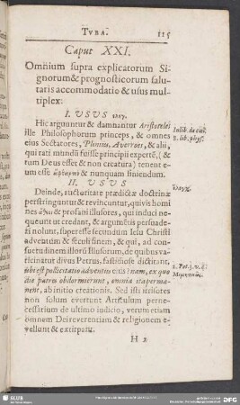 Caput XXI. Omnium supra explicatorum Signorum& prognosticorum salutaris accommodatio & usus multiplex