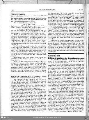 Steuerfragen