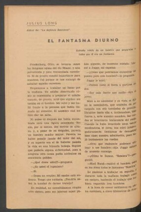 El fantasma diurno : Extraño relato de un hombre que aseguraba a todos que él era un fantasma.