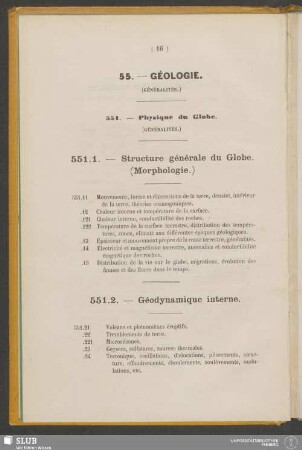 55. Géologie