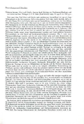 173-174 [Rezension] Ebeling, Gerhard, Wort und Glaube