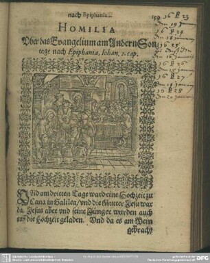 Homilia Uber das Evangelium am Andern Sontage nach Epiphania, Johan. 2. cap.