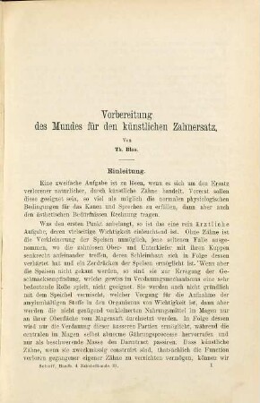 Handbuch der Zahnheilkunde, 3
