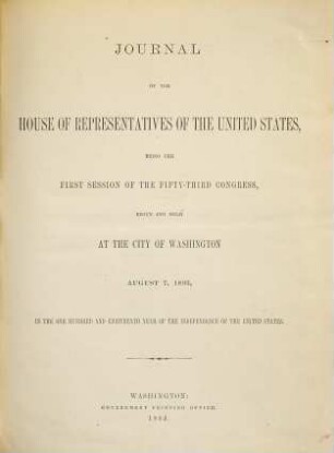 House documents. [449.] 1893 = Congress 53, Sess. 1