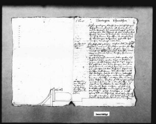 Schreiben Schickhardts auf Befehl der Herzogin Ursula von Württemberg über die Einstellung des Maurers Hans Hering (Folio Doppelblatt)