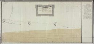 Riss von einem Teil des Grubenbaues beim Churprinz Friedrich August Erbstollen, kolorierte Handzeichnung, 1782