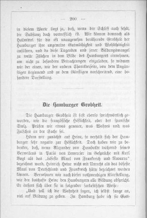 Die Hamburger Grobheit.