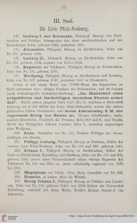III. Saal (Nr. 195 - 296)