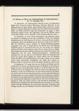 10. Rückzug zur Aisne und Stellungskämpfe bei Pasly-Pommiers