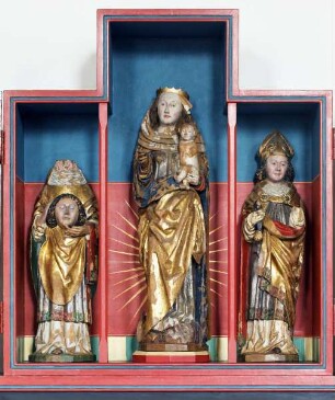 Marienaltar — Madonna, Alban von Mainz und ein heiliger Bischof