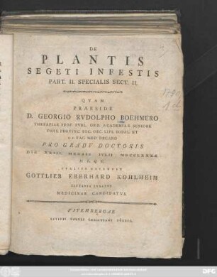 Pt.2, Specialis Sect. 2: De Plantis Segeti Infestis
