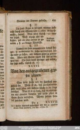 XXXVI Von den ausgegrabenen grosen zähnen.