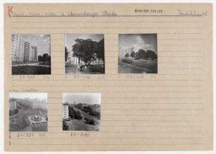 Karl-Marx-Allee und Strausberger Platz. Berlin, Friedrichshain, Karl-Marx-Allee (vor 1961 Stalinallee)/Strausberger Platz