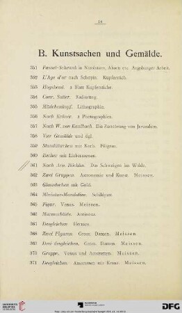 B. Kunstsachen und Gemälde (Nr. 3514-444)