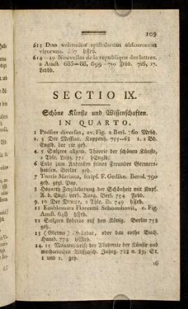 109-116, Sectio IX.