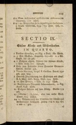 109-116, Sectio IX.