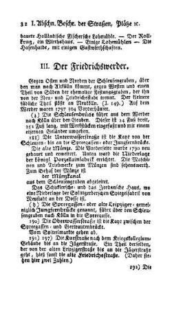 III. Der Friedrichswerder