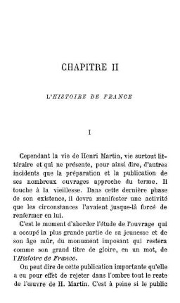 Chapitre II L'HIstoire De France