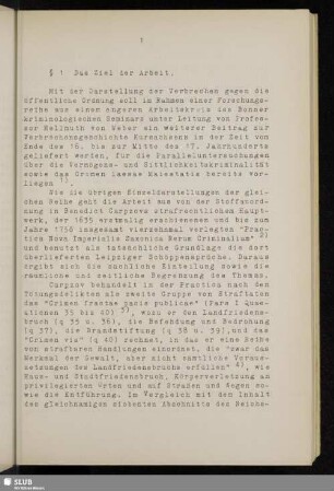 § 1 Das Ziel der Arbeit