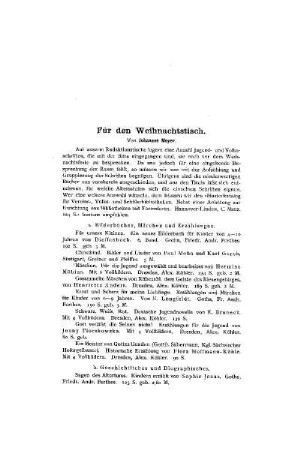 Für den Weihnachtstisch