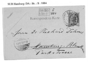 Postkarte an Richard Dehmel