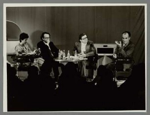 Luigi Nono, Frank Schneider, Maurizio Pollini : Portrait des Komponisten Luigi Nono, des Musikwissenschaftlers Frank Schneider und des Pianisten Maurizio Pollini im Theater im Palast