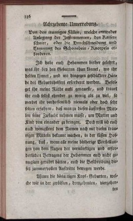 Achtzehente Unterredung.