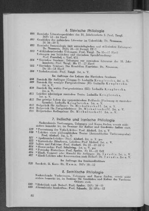 8. Semitische Philologie