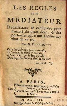Les regles du Mediateur