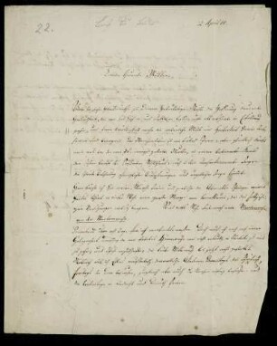 Nr. 3: Brief von Karl Otfried Müller an seine Mutter, Breslau, 2.4.1818