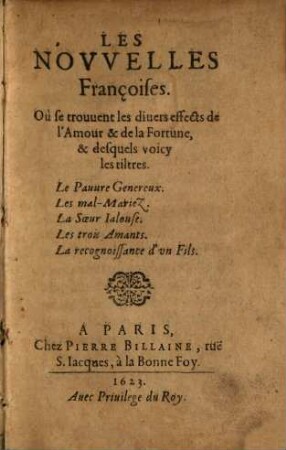 Les nouvelles françoises