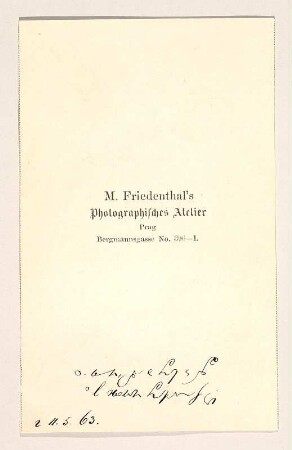Porträt Emil Bleyer : Foto-/Bildersammlung Stenografische Sammlung. Porträt Emil Bleyer. Photographie. Carte de visite (1863; M. Friedenthal). Dresden: SLUB P a 0053