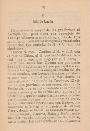 II. Isla de Luzón