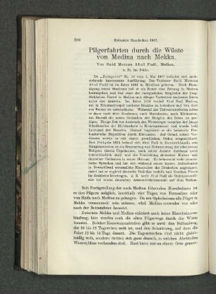Pilgerfahrten durch die Wüste von Medina nach Mekka.