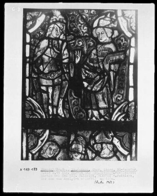 Südöstliches Chorfenster — Szenen aus dem Leben des heiligen Martin — Der heilige Martin beim heiligen Bischof Hilarius?