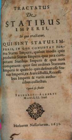 Tractatus de Statibus Imperii