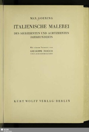 Italienische Malerei des siebzehnten und achtzehnten Jahrhunderts